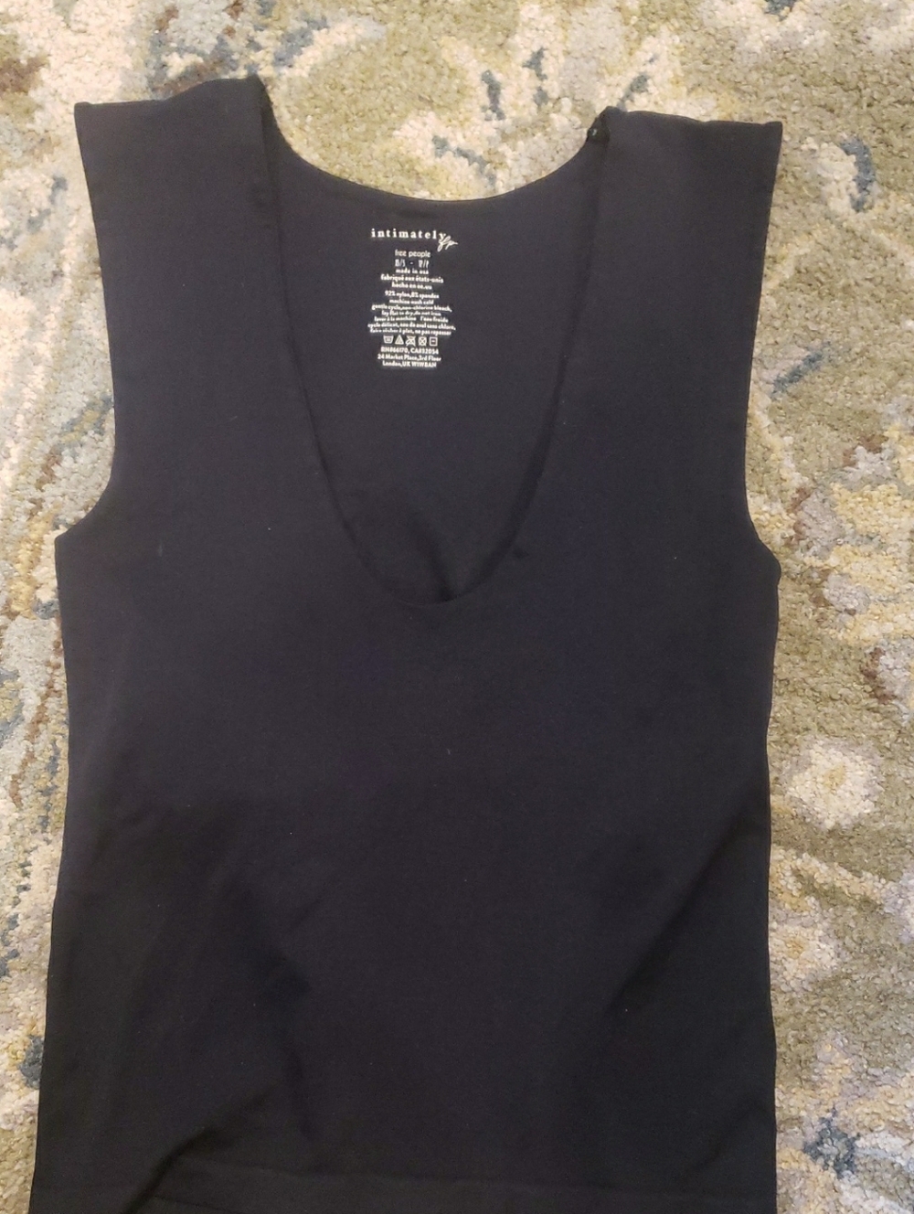 Free People Black V-Neck Tank